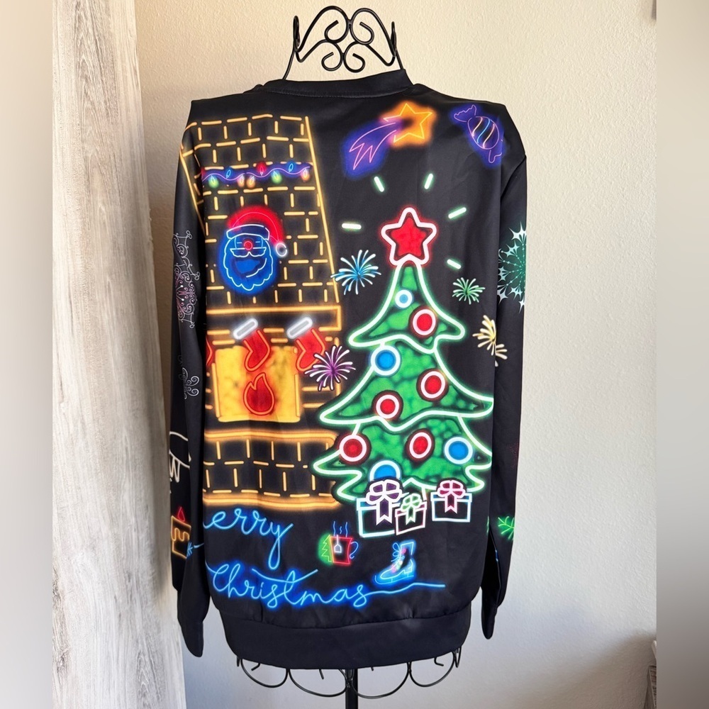 Festive Christmas Sweater - Black - Picture 2 of 7